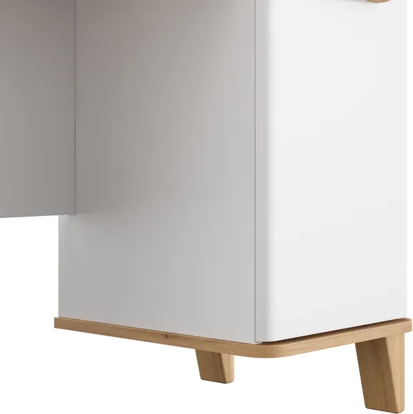 Изображение товара Туалетный столик MODULA Карпин INV01ST-2D1Z2S-1268/425/774(02) (дуб натюрель/белый премиум)