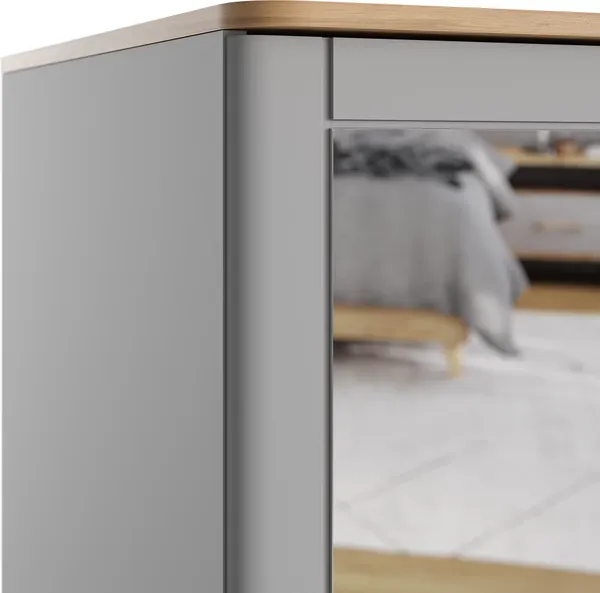 Изображение товара Шкаф MODULA Карпин INV01HP-2Z-1002/621/2204(05) (дуб натюрель/серый)