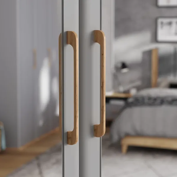 Изображение товара Шкаф MODULA Карпин INV01HP-2Z-1002/621/2204(05) (дуб натюрель/серый)