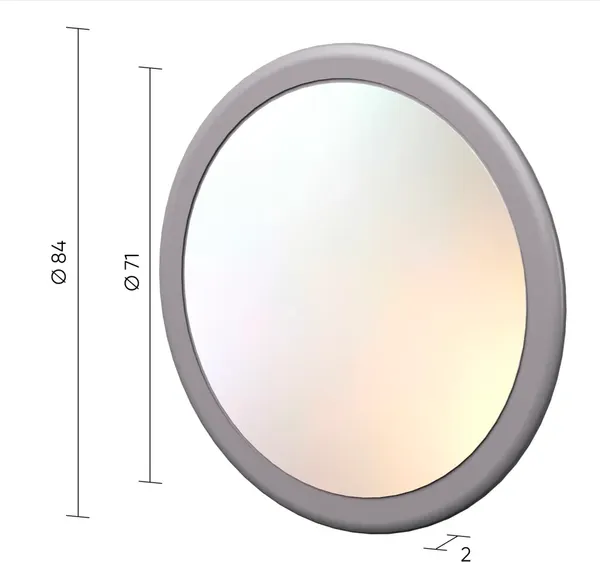 Изображение товара Зеркало MODULA Карпин INV01ZW-840/19/840(12) (серый)