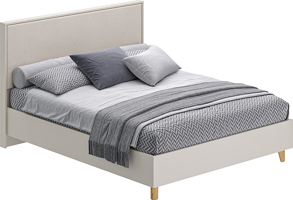 Изображение товара Двуспальная кровать MODULA Хелена INV02K-1690/2083/1143(17) (кашемир/ткань Velutto 4V)