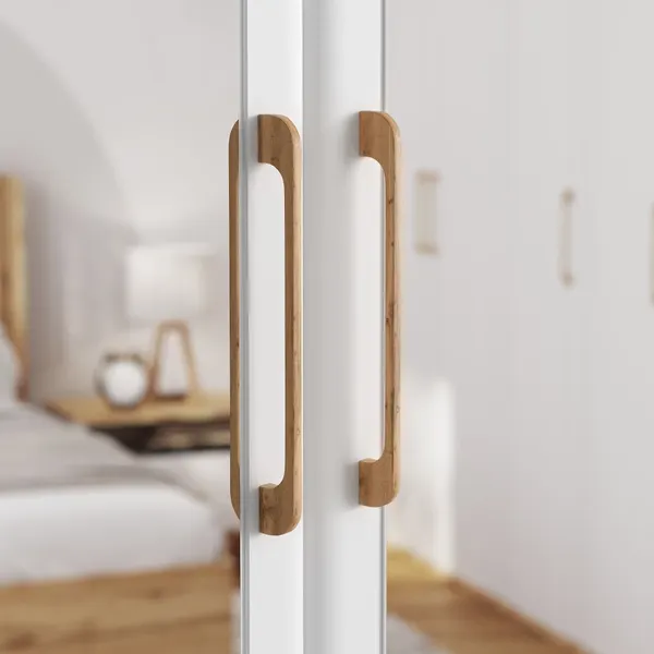 Изображение товара Шкаф MODULA Карпин INV01HP-2Z-1002/621/2204(02) (дуб натюрель/белый премиум)