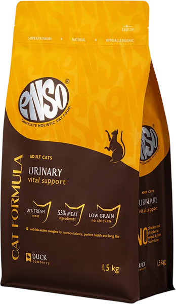 Изображение товара Сухой корм для кошек ENSO CF Urinary утка брусника / 020/251130 (1.5кг)