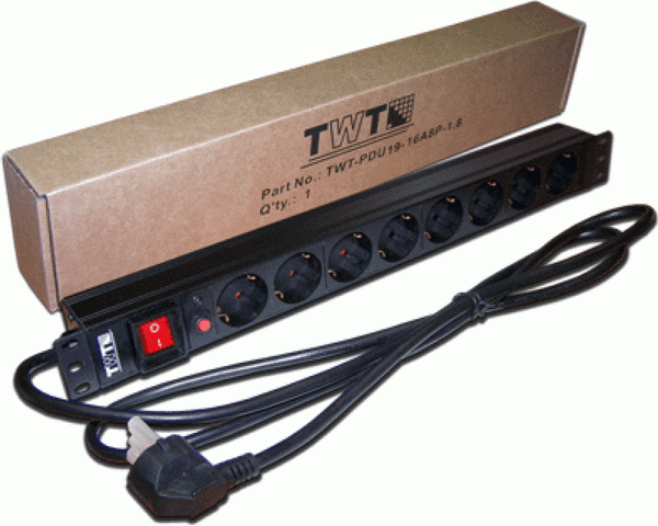 Изображение товара Распределитель питания Lanmaster TWT-PDU19-16A8P-1.8