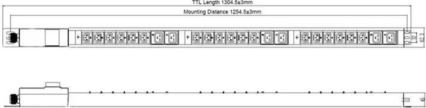 Изображение товара Распределитель питания Powercom PDU-32AV24-18C3-6C9-3P