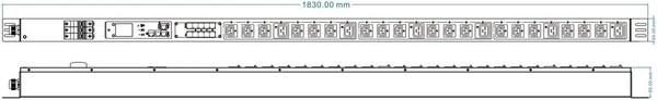 Изображение товара Распределитель питания Powercom PDU-32AVMS24-18C3-6C9-3P