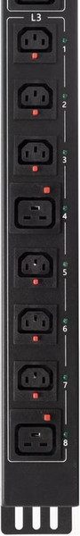 Изображение товара Распределитель питания Powercom PDU-32AVMS24-18C3-6C9-3P