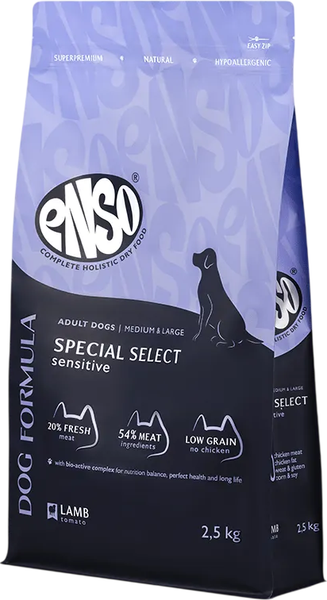Изображение товара Сухой корм для собак ENSO DF Special Select Для сред/круп ягненок томат / 020/251376 (2.5кг)