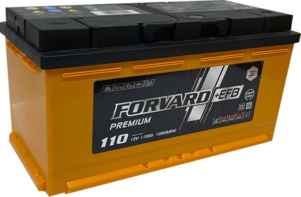 Изображение товара Автомобильный аккумулятор FORVARD EFB Premium 1 000A LB5 12V110 AH/LB / FEPLB5.110.100.SMF (110А/ч, (0) низкий)