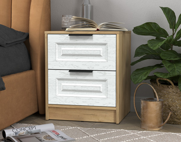 Изображение товара Прикроватная тумба Interline Концепт КТ-ТК1-57 Деко (дуб золотой/дуб полярный)