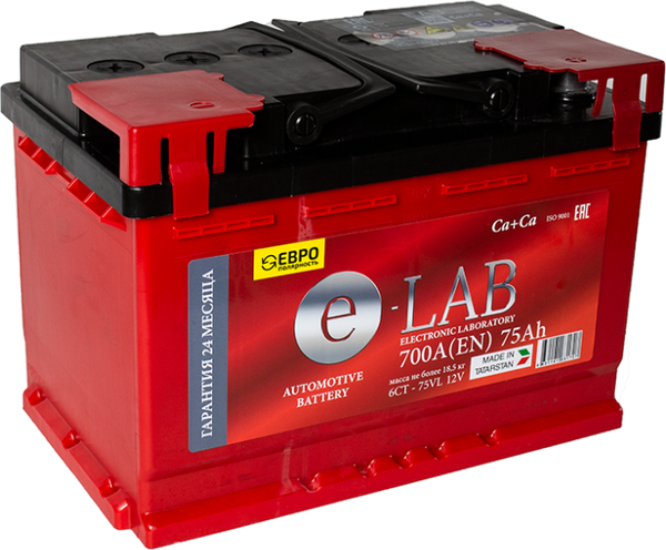 Изображение товара Автомобильный аккумулятор E-Lab (0) 700A L3 6СТ-75 / 075 112 K11 E (75А/ч)