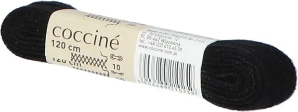 Шнурки для обуви Coccine Band / SZNN/120/CZA/7В (120см, 7B хлопок черный) — фото 3