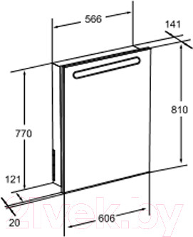 Изображение товара Шкаф с зеркалом для ванной Roca Victoria Nord 60 / ZRU9000029