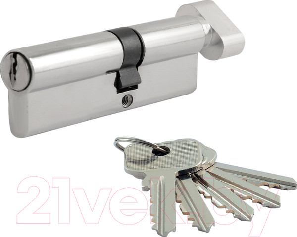 Изображение товара Цилиндровый механизм замка Нора-М ЕСО Z ЛВ-80 45/35в (хром)