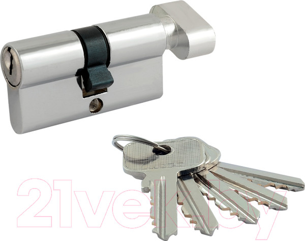 Изображение товара Цилиндровый механизм замка Нора-М ЕСО Z ЛВ-90 45/45 (хром)