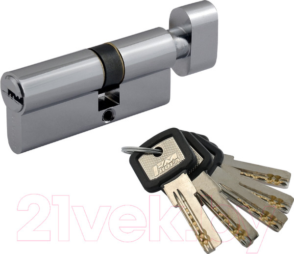 Изображение товара Цилиндровый механизм замка Нора-М ЛПУВ-90 55/35в (хром)