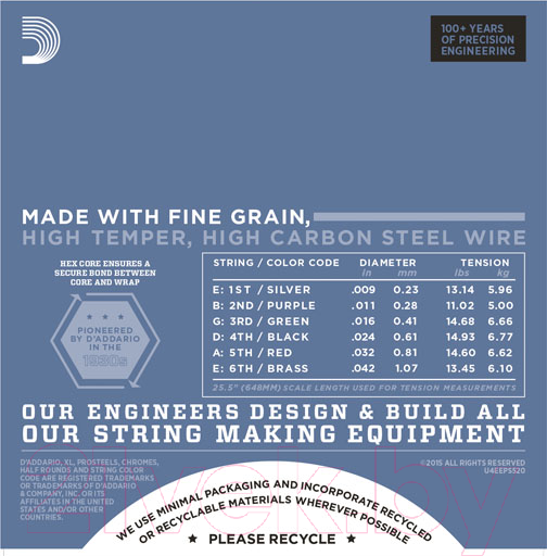 Изображение товара Струны для электрогитары D'Addario EPS-520