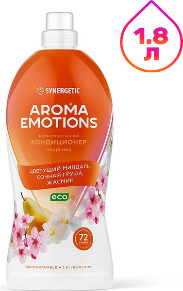 Изображение товара Кондиционер для белья Synergetic Emotions Счастье (1.8л)