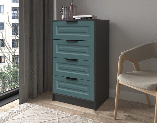 Изображение товара Комод Интерлиния Концепт КТ-К60 Деко (антрацит/верде)