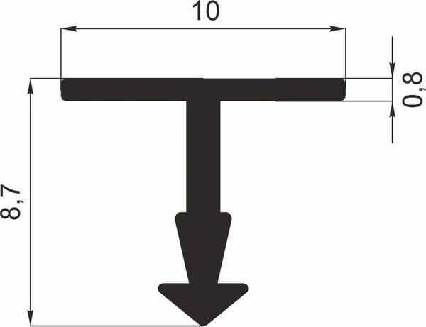 Изображение товара Порог Profiling Т-образный ПТ-10 (2.7м, серебристый)