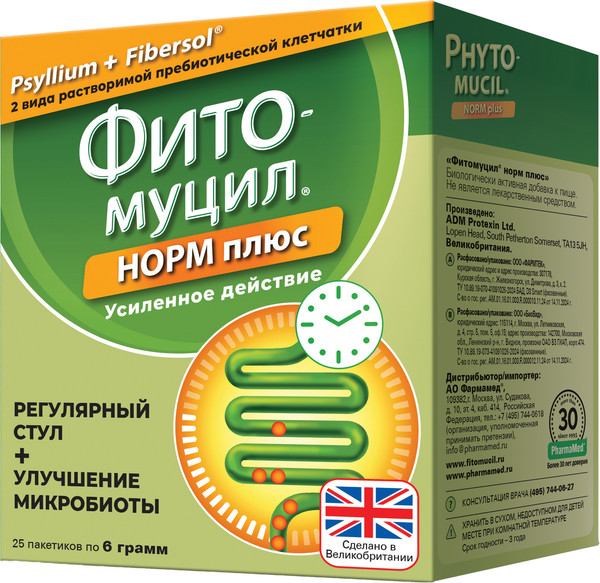 Изображение товара Пищевая добавка Фармамед Фитомуцил норм плюс (25x6г)