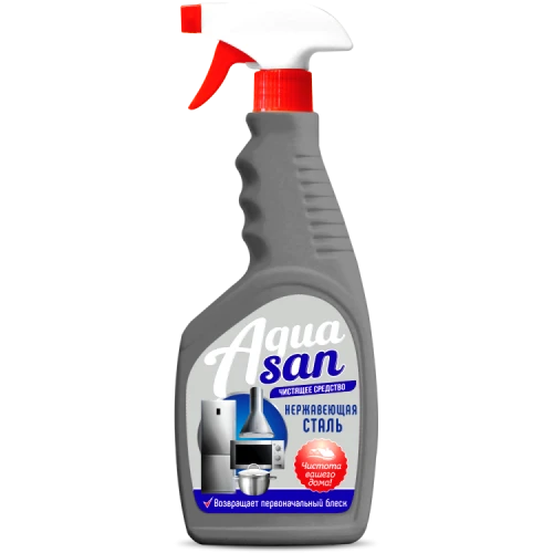 Изображение товара Средство для очистки металлических поверхностей АкваСан Для нержавеющей стали (0.5л)