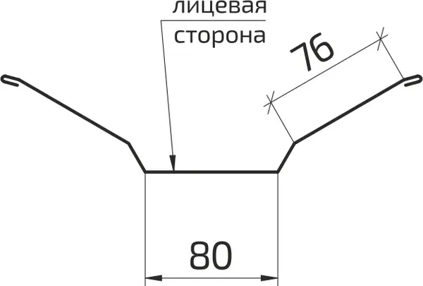 Изображение товара Ендова Скайпрофиль Верхний Эконом Плюс-Пэ-мат-RAL7016 (2м)