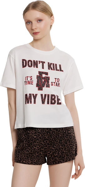 Изображение товара Пижама Mark Formelle 592536 (р.164/170-100-106, белый/шоколадный леопард)