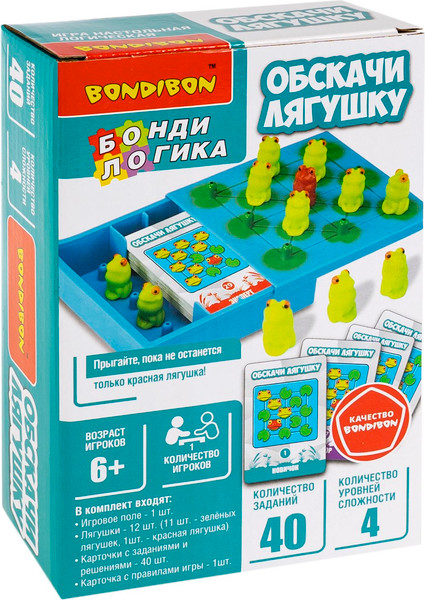 Изображение товара Игра-головоломка Bondibon БондиЛогика Обскачи Лягушку / ВВ6330