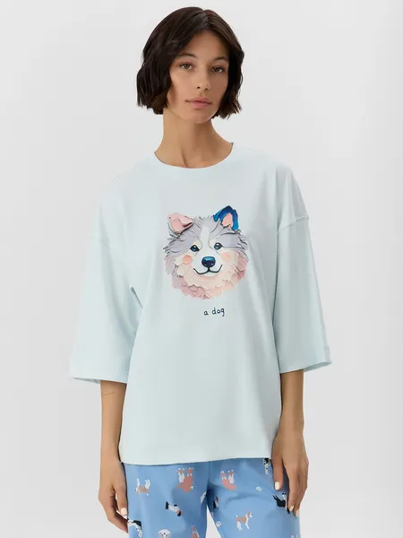 Изображение товара Пижама Mark Formelle 592528 (р.164/170-96-102, мятный лед/собачки на голубом)