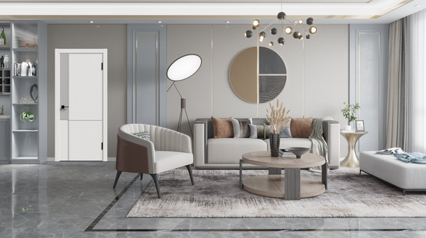 Изображение товара Дверь межкомнатная Geometrica DM 3 ДГ 60x200 (Silver/черный с 4-х сторон)