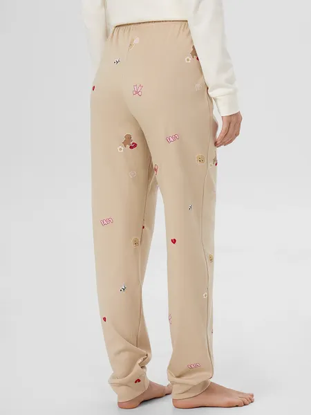 Изображение товара Комплект домашней одежды Mark Formelle 592514 (р.164/170-84-90, молочный/собачки на песочном)