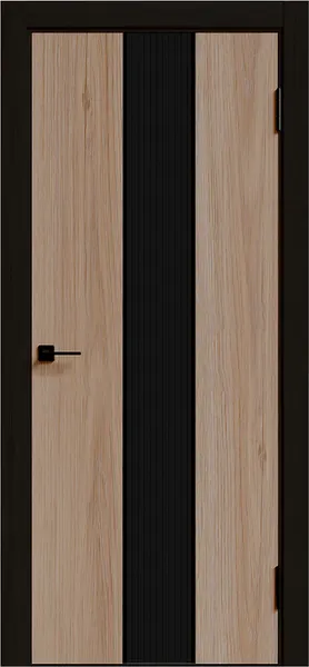 Изображение товара Дверь межкомнатная Geometrica PM 2 ДГ 70x200 ABS (стронг черный/шампань/черный с 2-х сторон)