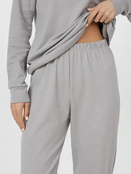 Изображение товара Комплект домашней одежды Mark Formelle 592514 (р.164/170-84-90, горошек на сером/639-D вышивка)