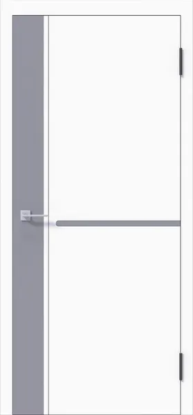 Изображение товара Дверь межкомнатная Geometrica DM 2 ДГ 70x200 ABS (White/Grey/черный с 4-х сторон)