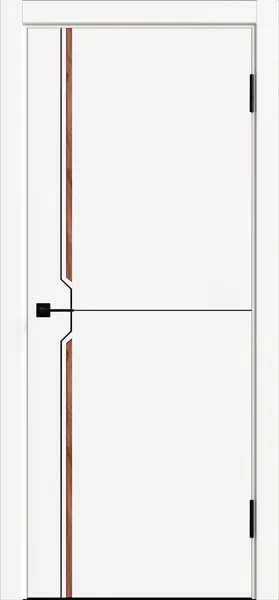 Изображение товара Дверь межкомнатная Geometrica  DM 4 ДГ 60x200 ABS (Platinum/черный с 4-х сторон)