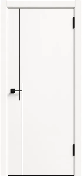 Изображение товара Дверь межкомнатная Geometrica  KM 3 ДГ 80x200 ABS (айс/черный с 4-х сторон молдинг)