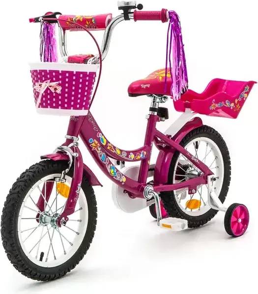 Изображение товара Детский велосипед ZigZag Foris 14 / ZG-1414 (малиновый, разобранный, в коробке)