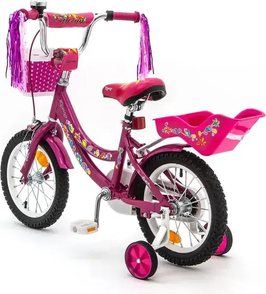 Изображение товара Детский велосипед ZigZag Foris 14 / ZG-1414 (малиновый, разобранный, в коробке)