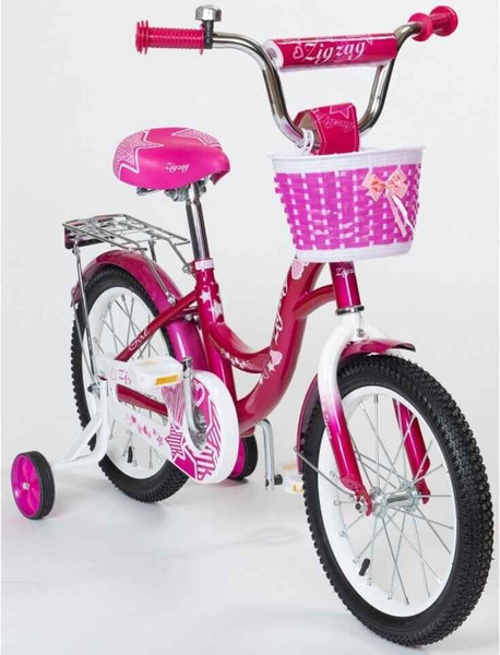 Изображение товара Детский велосипед ZigZag Girl 14 / ZG-1422 (малиновый, разобранный, в коробке)