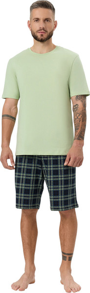 Изображение товара Комплект домашней одежды Mark Formelle 591044 (р.96-86-182/188, светло-зеленый/клетка на черном)