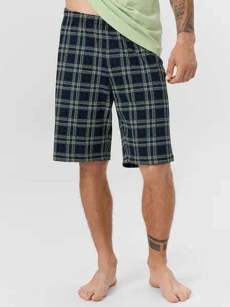 Изображение товара Комплект домашней одежды Mark Formelle 591044 (р.108-98-182/188, светло-зеленый/клетка на черном)