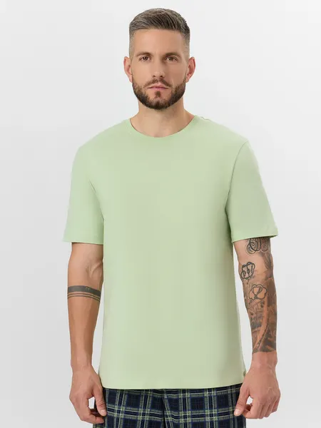 Изображение товара Комплект домашней одежды Mark Formelle 591044 (р.108-98-182/188, светло-зеленый/клетка на черном)