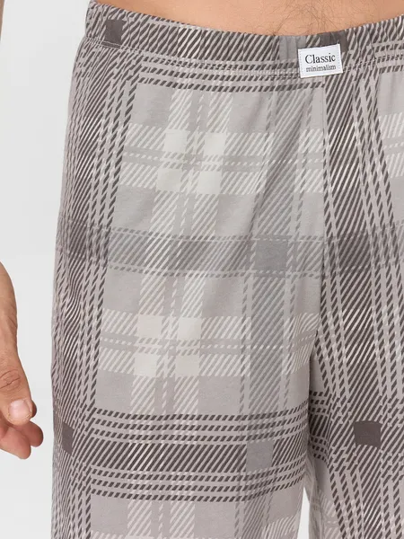 Изображение товара Комплект домашней одежды Mark Formelle 591044 (р.92-82-182/188, серый/серая клетка)