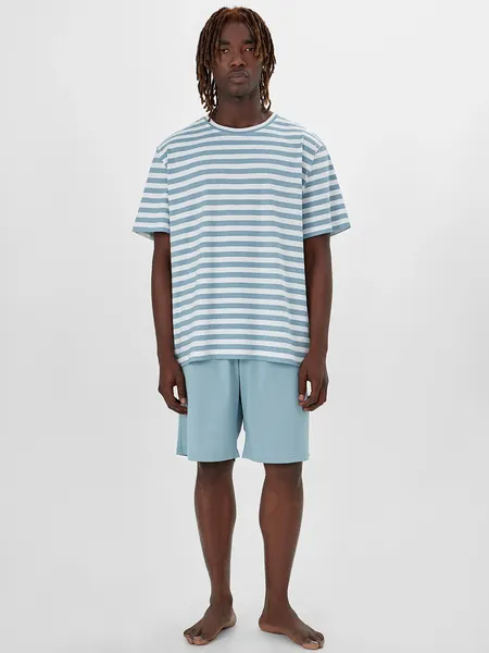 Изображение товара Комплект домашней одежды Mark Formelle 591051 (р.112-102-182/188, белая полоска на полыни/полынь)