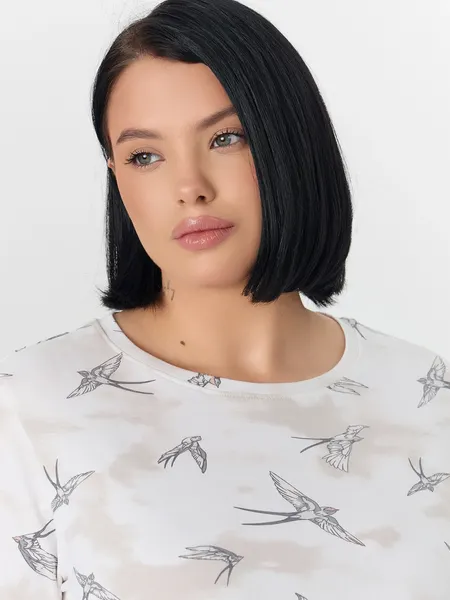 Изображение товара Сорочка Mark Formelle 572346 (р.164/170-112-118, птицы на льду)