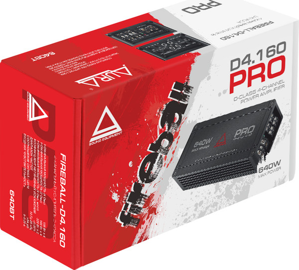 Изображение товара Автомобильный усилитель AURA Fireball-D4.160 Pro