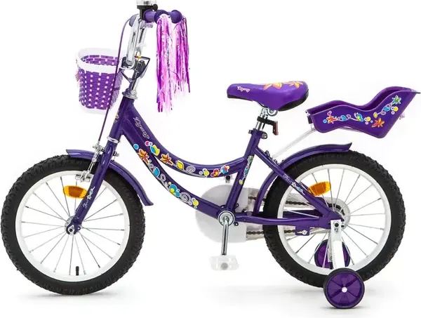Изображение товара Детский велосипед ZigZag Foris 16 / ZG-1626 (фиолетовый, разобранный, в коробке)