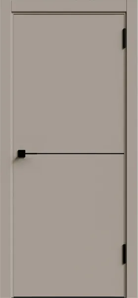 Изображение товара Дверь межкомнатная Geometrica  KM 1 ДГ 60x200 ABS (крим/черный с 4-х сторон молдинг)