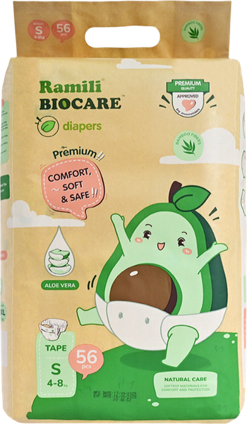 Изображение товара Подгузники детские Ramili Biocare Small / SD56 (S, 56шт)